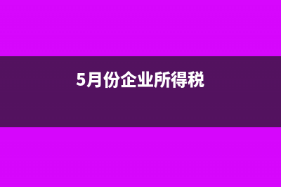 5月份企業(yè)所得稅匯算清繳有哪些方式?(5月份企業(yè)所得稅)