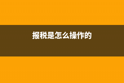 報(bào)稅流程是什么?(報(bào)稅是怎么操作的)