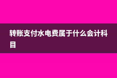 水電費(fèi)轉(zhuǎn)賬給個(gè)人怎么入賬(轉(zhuǎn)賬支付水電費(fèi)屬于什么會(huì)計(jì)科目)