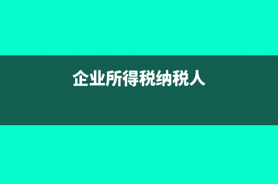 企業(yè)所得稅納稅申報怎么做?(企業(yè)所得稅納稅人)