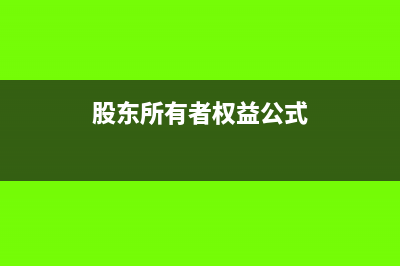 股東所有者權(quán)益?zhèn)鶛?quán)人是指什么?(股東所有者權(quán)益公式)