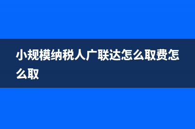 小規(guī)模納稅人廣告業(yè)的相關稅費有哪些?(小規(guī)模納稅人廣聯(lián)達怎么取費怎么取)