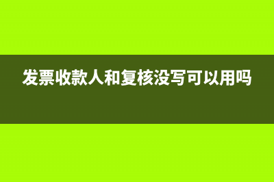 發(fā)票收款人和復(fù)核人可以是一個人嗎(發(fā)票收款人和復(fù)核沒寫可以用嗎)