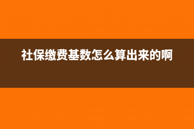 社保繳費(fèi)基數(shù)怎么計(jì)算(社保繳費(fèi)基數(shù)怎么算出來(lái)的啊)