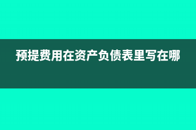 預(yù)提費(fèi)用在資產(chǎn)負(fù)債表中如何體現(xiàn)?(預(yù)提費(fèi)用在資產(chǎn)負(fù)債表里寫(xiě)在哪)