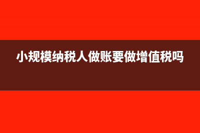 小規(guī)模納稅人做財務(wù)報表有哪幾個表?(小規(guī)模納稅人做賬要做增值稅嗎)