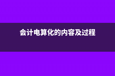 會(huì)計(jì)電算化的內(nèi)容有哪些(會(huì)計(jì)電算化的內(nèi)容及過(guò)程)