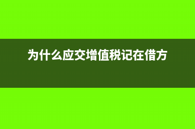 為什么應交增值稅不能有余額(為什么應交增值稅記在借方)