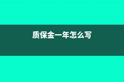 付上年質(zhì)保金要記預(yù)算會計嗎(質(zhì)保金一年怎么寫)