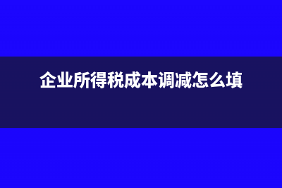 企業(yè)所得稅成本總額含增值稅嗎(企業(yè)所得稅成本調減怎么填)