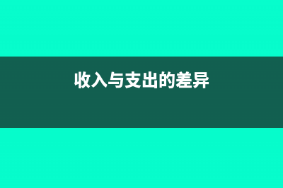 收入與支出的差額叫什么(收入與支出的差異)