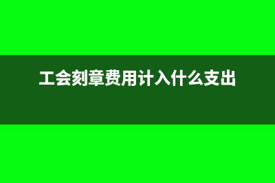 工會(huì)刻章費(fèi)用計(jì)入什么科目(工會(huì)刻章費(fèi)用計(jì)入什么支出)