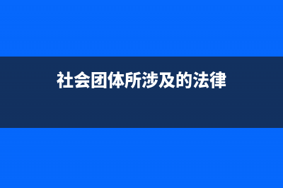 社會團體所涉及的所得稅會計科目是什么(社會團體所涉及的法律)