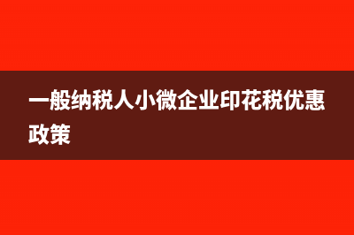 一般納稅人小微企業(yè)減免哪些稅(一般納稅人小微企業(yè)印花稅優(yōu)惠政策)