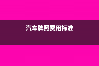 汽車上牌照費(fèi)用入什么科目(汽車牌照費(fèi)用標(biāo)準(zhǔn))