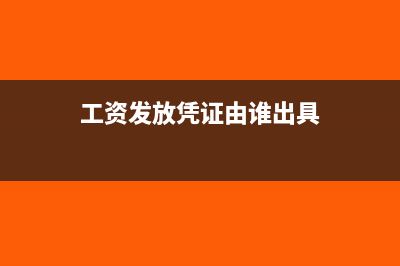 發(fā)放工資憑證中費(fèi)用是紅字嗎(工資發(fā)放憑證由誰出具)