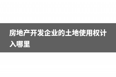 房地產(chǎn)開發(fā)企業(yè)商鋪出售稅務(wù)處理(房地產(chǎn)開發(fā)企業(yè)的土地使用權(quán)計(jì)入哪里)