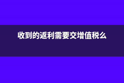 收到返利收入應該開什么發(fā)票(收到的返利需要交增值稅么)