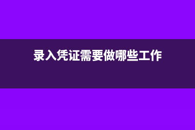 錄入憑證需要做的校驗工作包括哪些(錄入憑證需要做哪些工作)