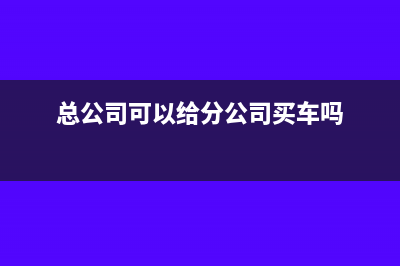 總公司可以給分公司開具發(fā)票嗎?(總公司可以給分公司買車嗎)