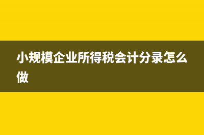 小規(guī)模企業(yè)所得稅減免是什么意思?(小規(guī)模企業(yè)所得稅會(huì)計(jì)分錄怎么做)