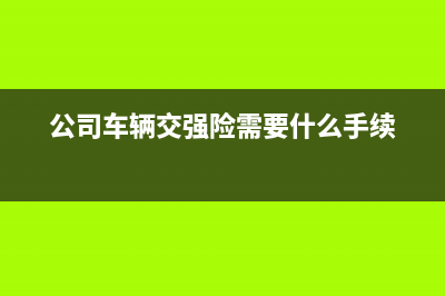 公司車輛要交強(qiáng)險(xiǎn)商業(yè)險(xiǎn)怎么做賬？(公司車輛交強(qiáng)險(xiǎn)需要什么手續(xù))