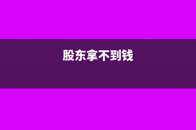 沒錢支付股東購買的東西怎么做賬？(股東拿不到錢)