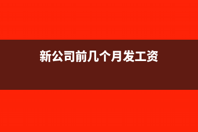 新公司前幾個(gè)月沒做賬怎么補(bǔ)?(新公司前幾個(gè)月發(fā)工資)