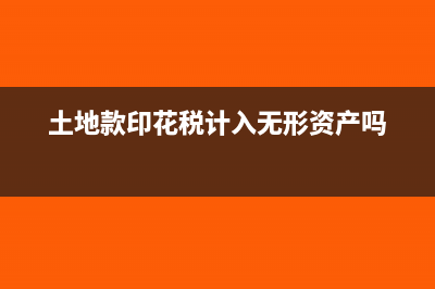 土地款印花稅計(jì)入什么科目(土地款印花稅計(jì)入無形資產(chǎn)嗎)