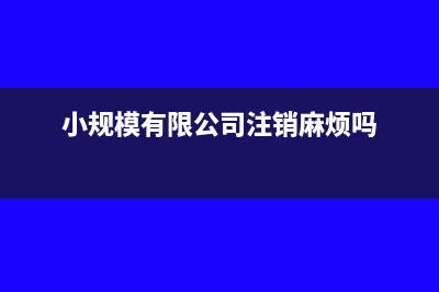 小規(guī)模有限公司能不有自己做賬？(小規(guī)模有限公司注銷麻煩嗎)