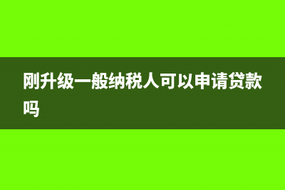 剛升級一般納稅人不能勾選認(rèn)證嗎？(剛升級一般納稅人可以申請貸款嗎)