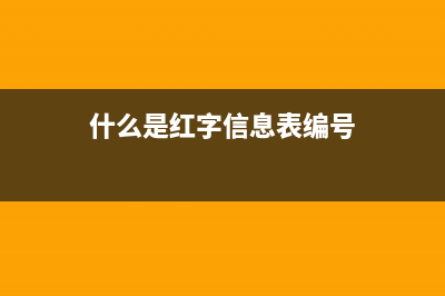 紅字信息表編號(hào)在哪里?(什么是紅字信息表編號(hào))