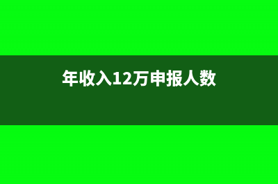 年收入12萬申報個稅流程(年收入12萬申報人數(shù))