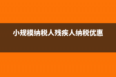 小規(guī)模納稅人殘保金怎么報(小規(guī)模納稅人殘疾人納稅優(yōu)惠)