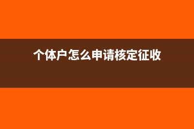 個(gè)體戶怎么申請(qǐng)電子發(fā)票(個(gè)體戶怎么申請(qǐng)核定征收)