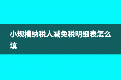 小規(guī)模納稅人減免增值稅3萬(wàn)是含稅銷售額嗎(小規(guī)模納稅人減免稅明細(xì)表怎么填)