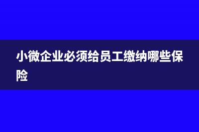 小微企業(yè)必須給職工買五險(xiǎn)一金嗎？(小微企業(yè)必須給員工繳納哪些保險(xiǎn))