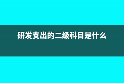 研發(fā)支出的二級科目有哪些(研發(fā)支出的二級科目是什么)