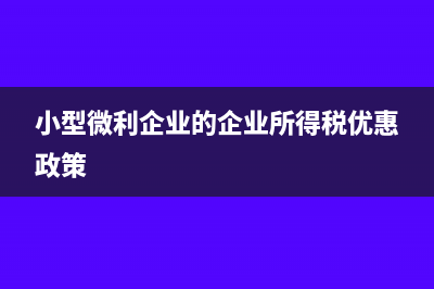 小型微利企業(yè)的稅收優(yōu)惠如何規(guī)定？(小型微利企業(yè)的企業(yè)所得稅優(yōu)惠政策)