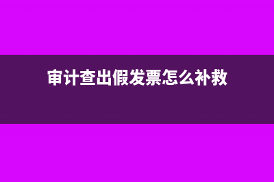 審計查出假發(fā)票怎么處理?(審計查出假發(fā)票怎么補救)