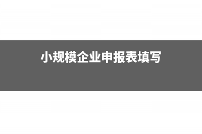 小規(guī)模企業(yè)申報(bào)周期?(小規(guī)模企業(yè)申報(bào)表填寫(xiě))