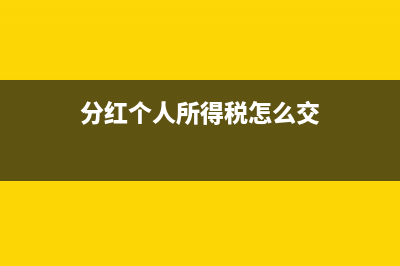 分紅個(gè)人所得稅賬務(wù)處理?(分紅個(gè)人所得稅怎么交)