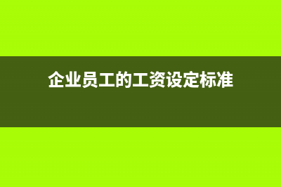 企業(yè)人員工資怎么做分錄？(企業(yè)員工的工資設(shè)定標(biāo)準(zhǔn))