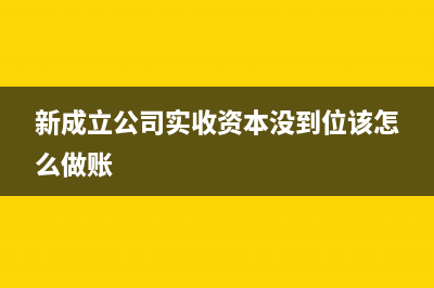 新成立公司實(shí)收資本為0怎么做賬？(新成立公司實(shí)收資本沒到位該怎么做賬)