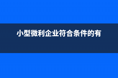 小型微利企業(yè)享受的稅收優(yōu)惠政策(小型微利企業(yè)享所得稅優(yōu)惠)