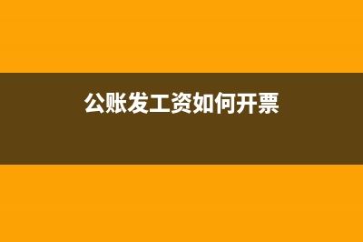 從公賬發(fā)工資是怎么扣除個人所得稅?(從公賬發(fā)工資是什么憑證)