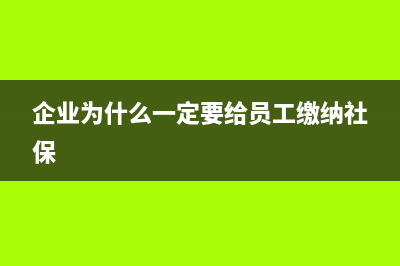 企業(yè)為什么一定要使用對(duì)公賬戶？(企業(yè)為什么一定要給員工繳納社保)