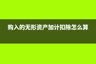 購(gòu)入的無形資產(chǎn),怎么按實(shí)際支付的價(jià)款作為實(shí)際成本？(購(gòu)入的無形資產(chǎn)加計(jì)扣除怎么算)