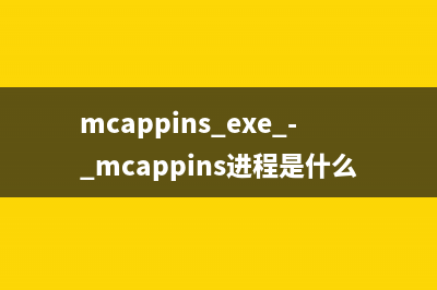 mcappins.exe - mcappins進(jìn)程是什么文件 什么意思.