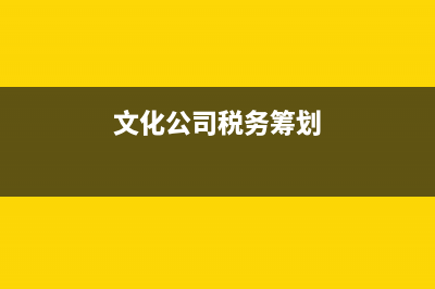 文化公司稅務(wù)(文化公司的稅收優(yōu)惠政策) (文化公司稅務(wù)籌劃)